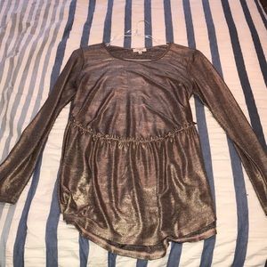 Shiny gold long sleeve